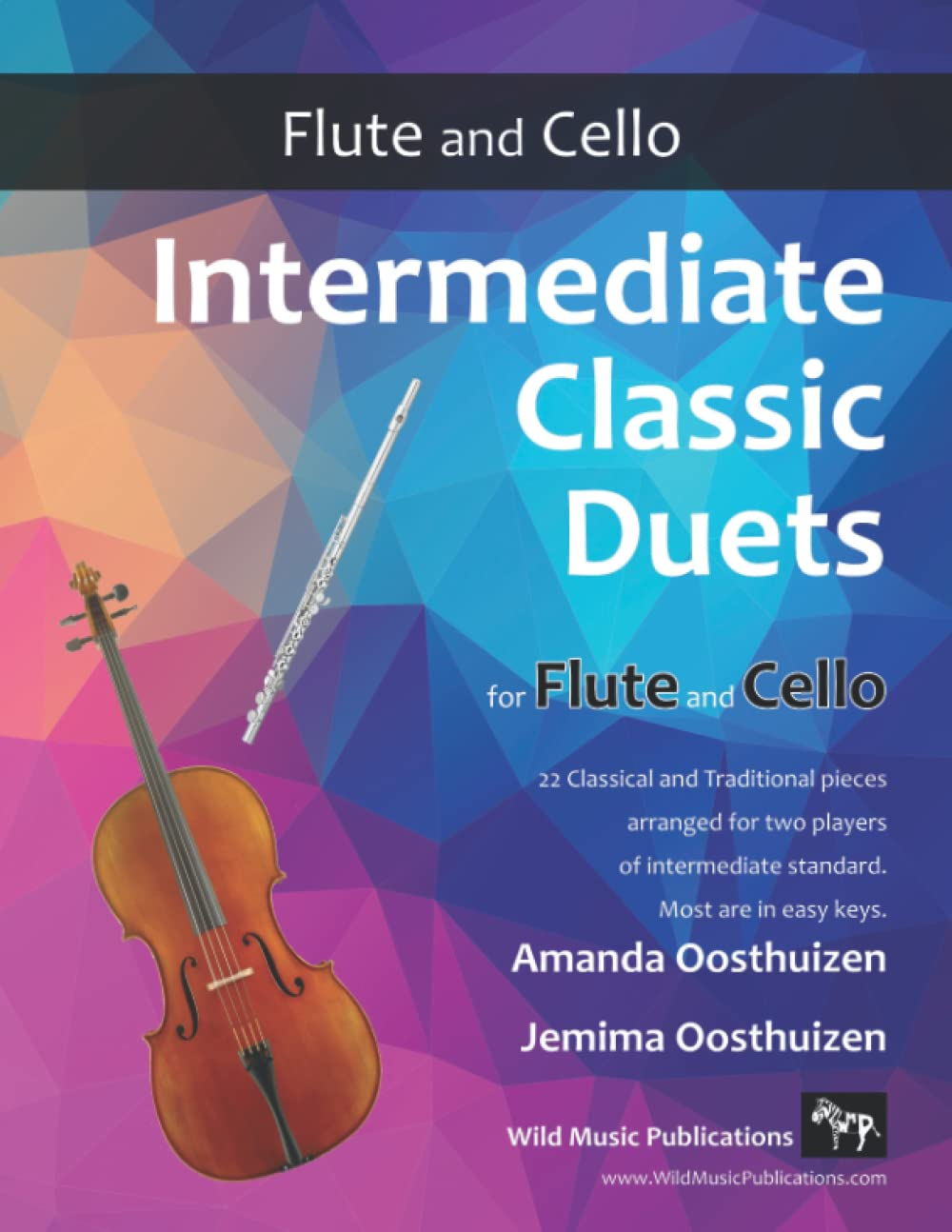 Intermediate Classic Duets for Flute and Cello: 22 Classical and Traditional Melodies for Flute and Cello Players of a Similar Intermediate Standard. Mostly in Easy Keys. image number 1