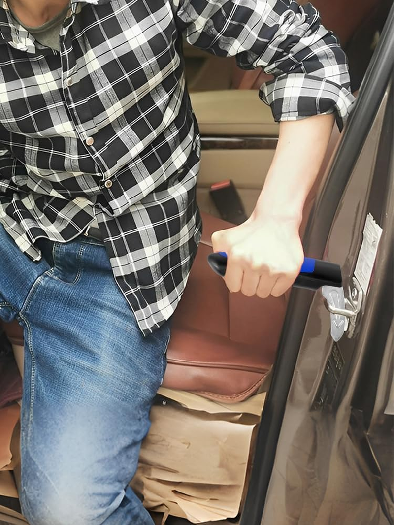 2 Pcs Car Door Assist Handle, 2 in 1 Multifunction Car Handle Assist, Vehicle Support Handles Window Breaker, Portable Automotive Cars Handles Assists for Elderly and Cars Emergency Tool (Blue, 2 Pcs) image number 6