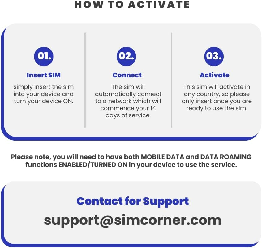 Simcorner Europe UK Travel SIM Card (12GB, 30 Days) - Prepaid SIM W/Data & Unlimited SMS & Calls to EU & UK Numbers - 3-In-1 Hotspot/Tethering Card: Standard, Micro, Nano SIM for Unlocked Phones image number 4