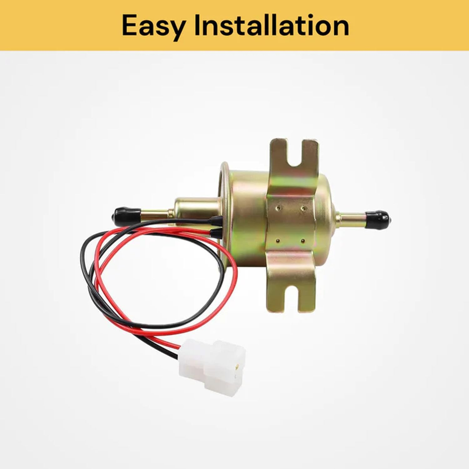 EZONEDEAL Universal Electric Fuel Pump, 12V Electric Transfer Universal Low-Pressure with Fuel Filter, HEP02A, Fuel Line Replacement for Carburetor Lawn Mower Gas Diesel Fuel Transfer Pump image number 2