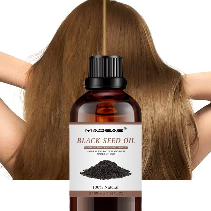 Organic Black Seed Oil for Face and Skin, Cold Pressed, Pure, USDA Certified, 100Ml image number 2