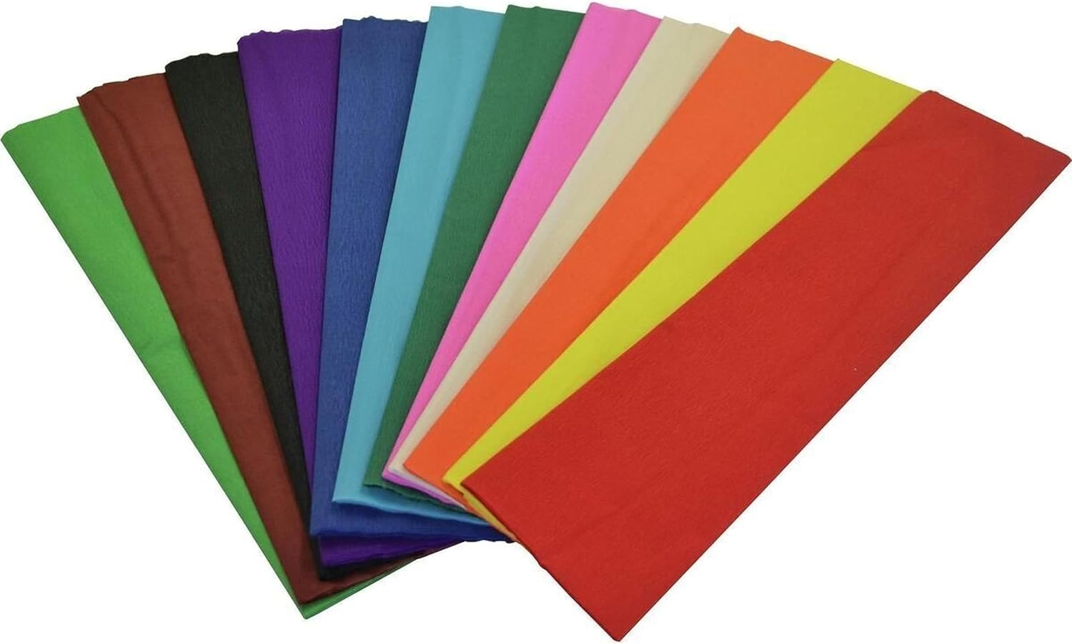 Rainbow Crepe Paper 12 Sheets, 500 Mm X 2.5 Metre Size, Assorted image number 1
