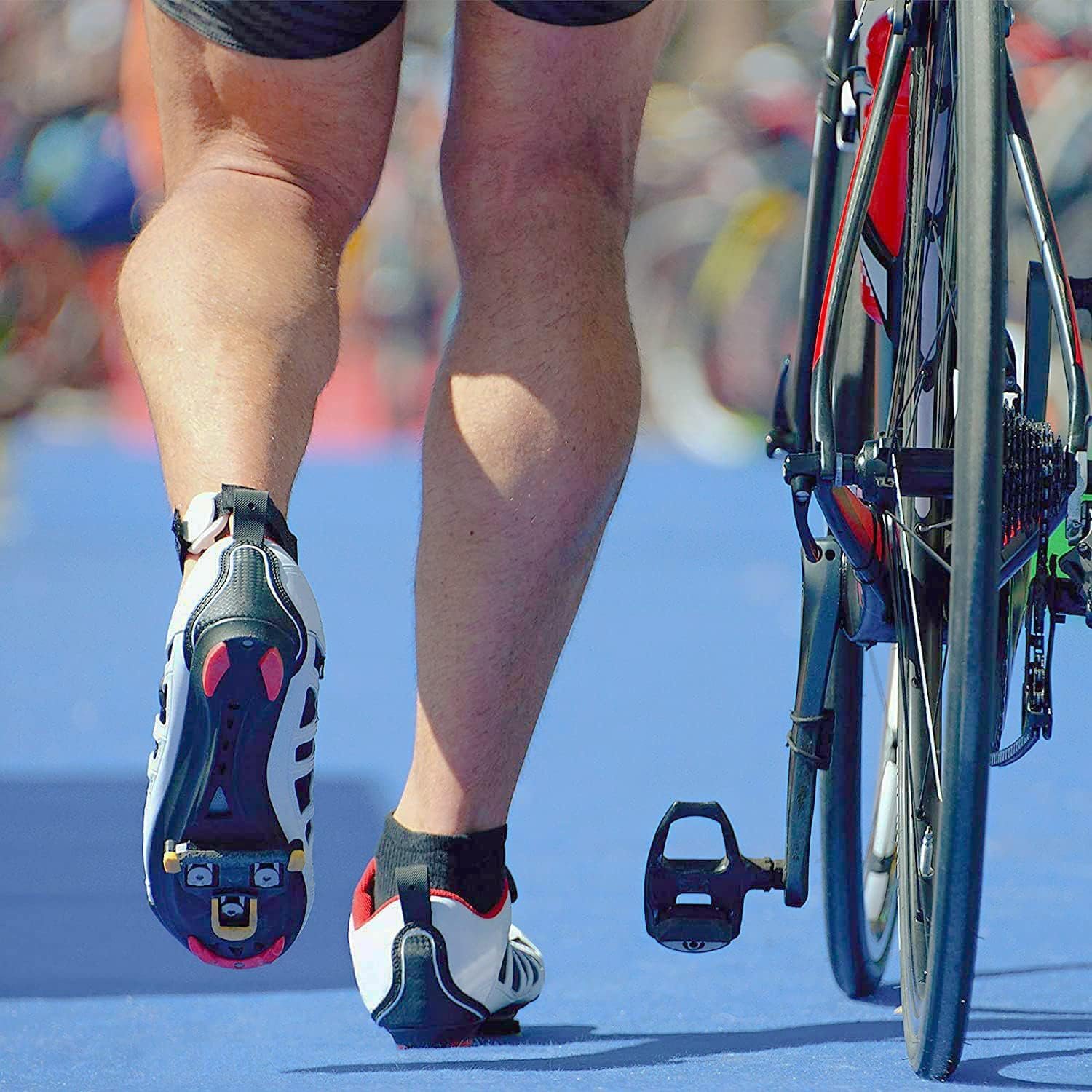 Road Pedal Cleat, 2 Pcs Bicycle Pedal Cleats, Road Bike Cleats for Shimano SPD SM-SH51 Locking Cycling Pedals Cleat System Shoes, Bike Indoor Cycling & Road Bike Bicycle Set