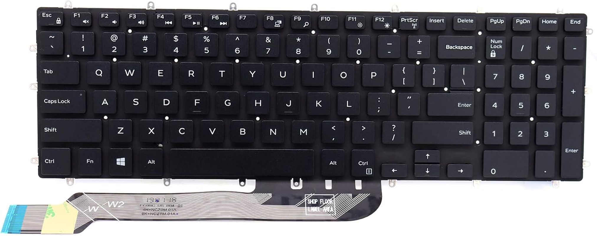 Deal4Go US Keyboard (No Backlit) Replacement for Dell Inspiron 15 5565 5567 5570 5575 5587 5765 5767 5770 5775 7566 7567 7568 7577 7588 7773 7778 7779 image number 2