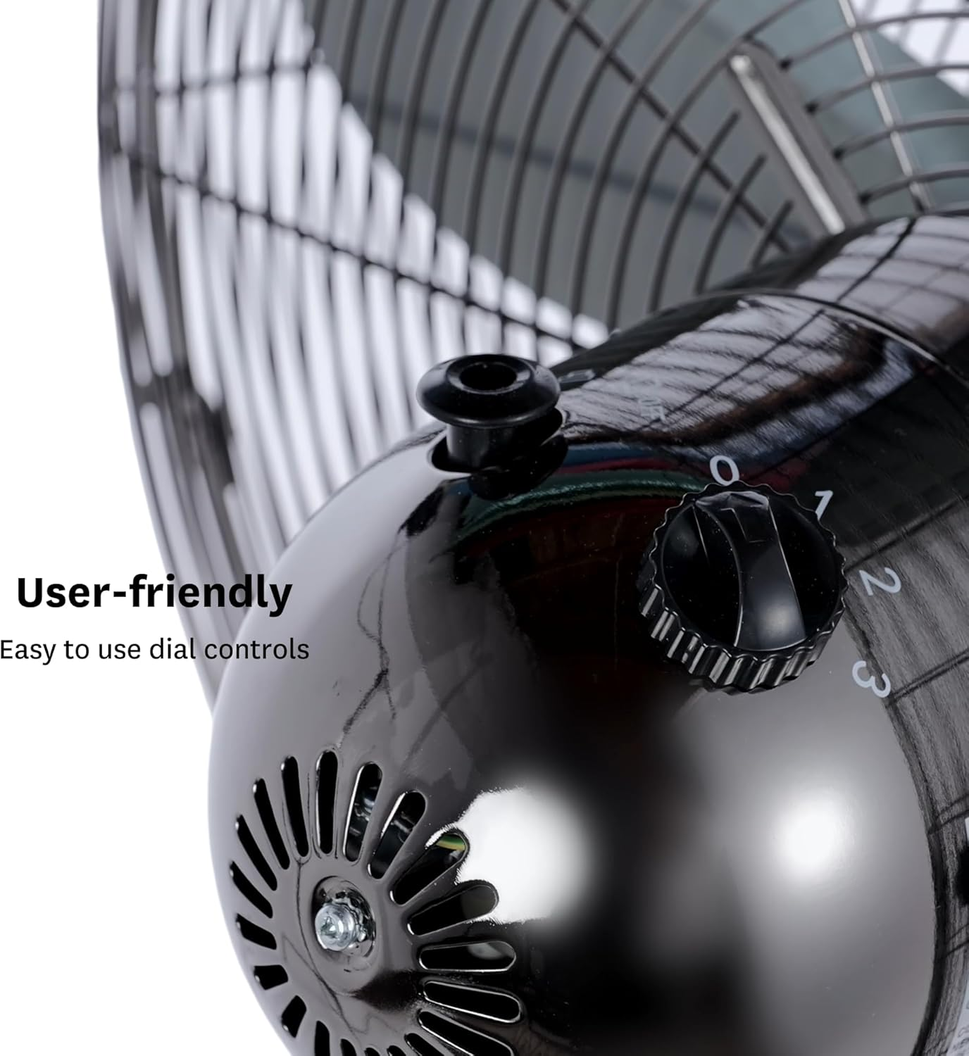 Goldair 45Cm Pedestal Fan with 3 Speed Settings, Black Chrome image number 3