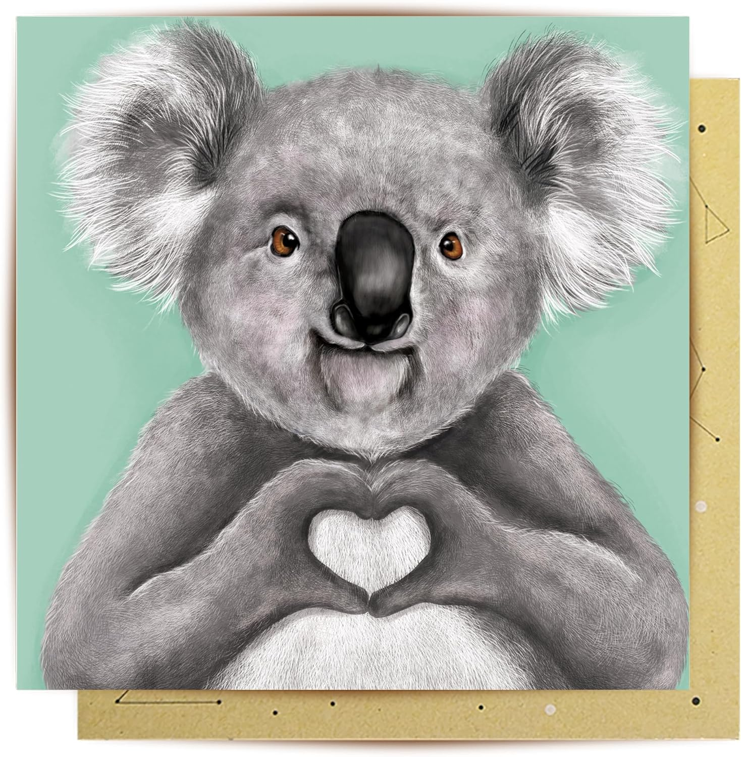 La La Land Greeting Card, 14 X 14 Cm, Illustrations inside and Out, Kraft Envelope (Bee'S Knees)