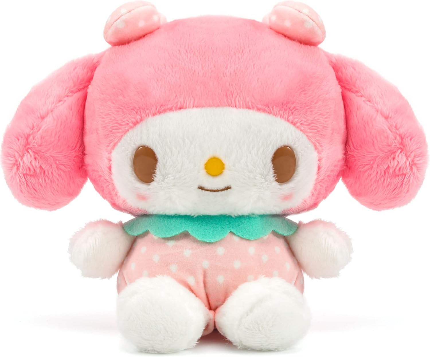 8 Inch Cute My Melody Plush Toys, Kawaii Cartoon Melody Strawberry Stuffed Animal Pillow Doll Perfect Birthday Party Favor Gifts for Kids Girls Anime Fans image number 3