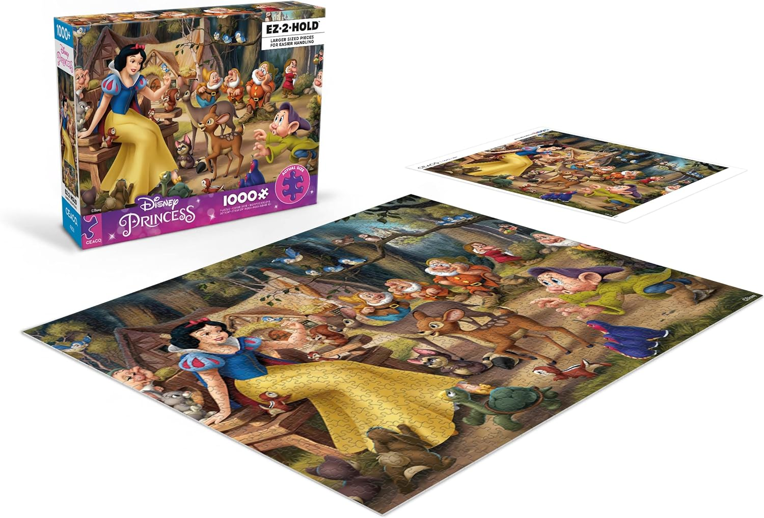 Ceaco - Disney Princess - Snow White'S Delight - 1000 Oversized Piece Jigsaw Puzzle image number 3