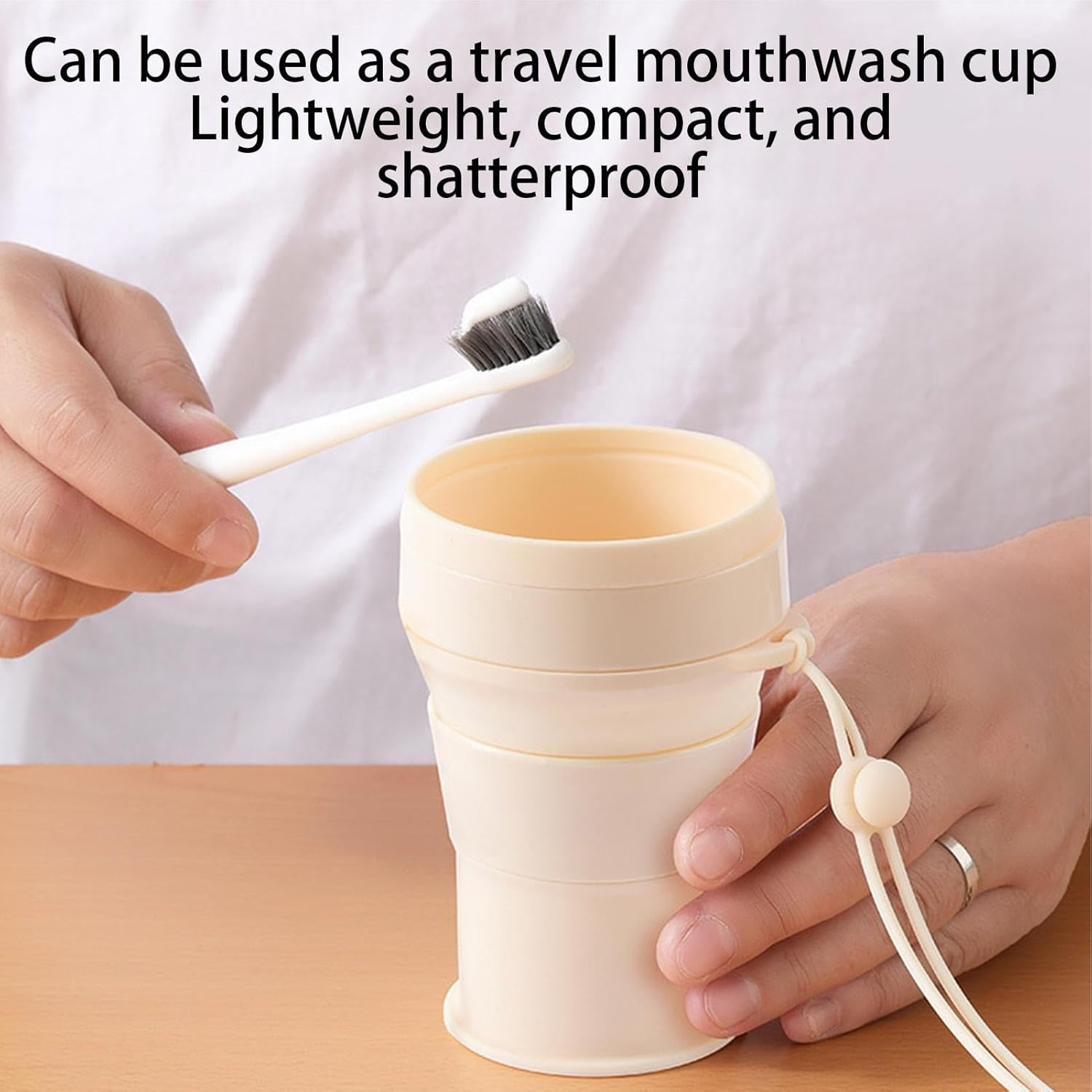 Silicone Folding Camping Cup, Silicone Travel Cup, Stable Stretchable Design Camping Cup, Hygienic Safe Drinking Cup, Quick Drying Camping Mugs for Outdoor Traveling Hiking image number 4