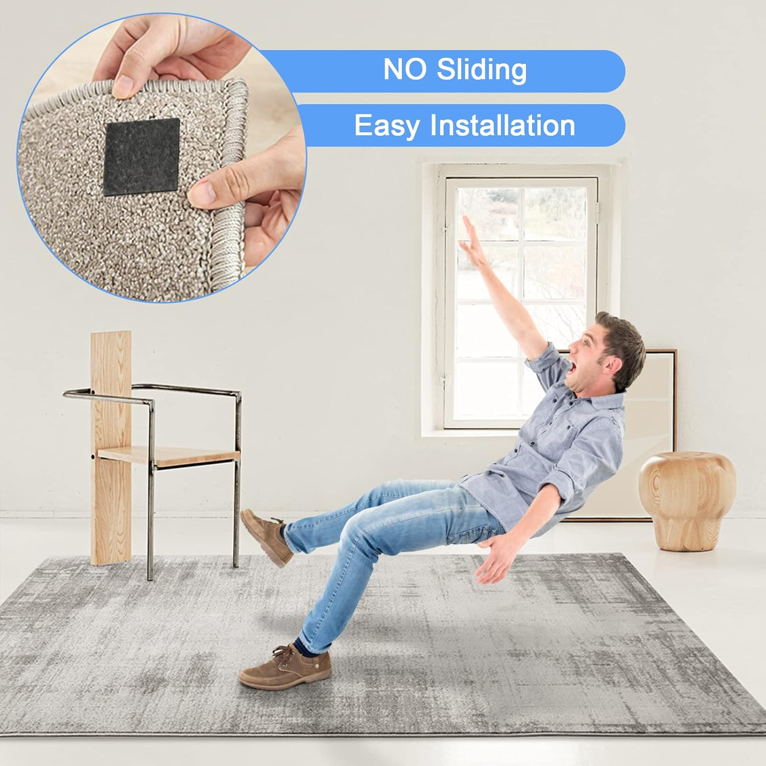 60PCS Heavy Duty Double Sided Adhesive Pads - Foam Tape for Walls, Cars & Home Decor | No Residue, Waterproof Mounting Tape with Strong Hold (White) image number 3