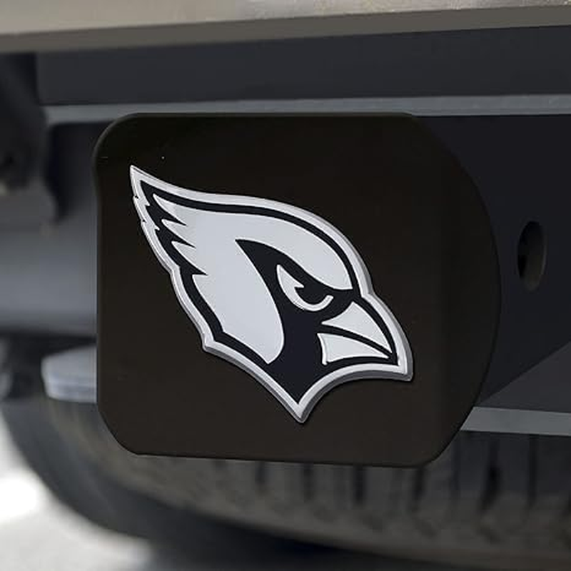 FANMATS 21486 Arizona Cardinals Black Metal Hitch Cover with Metal Chrome 3D Emblem - Houston Texans, Black/White image number 3