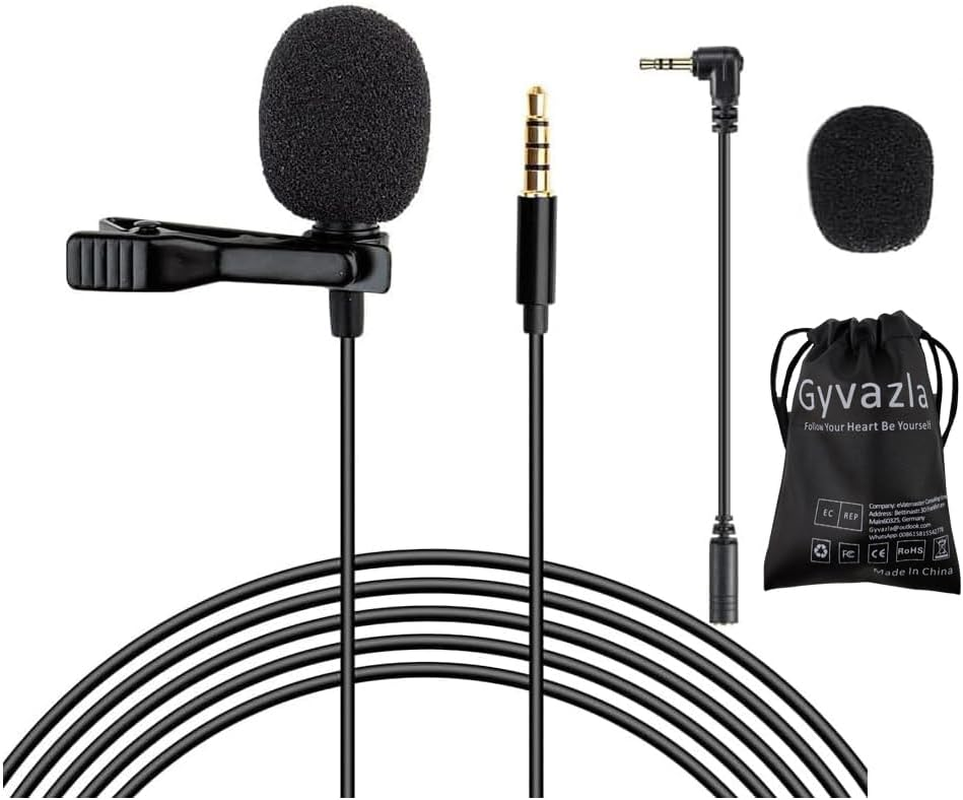 Lavalier Lapel Microphone, Omnidirectional Condenser Mic for Apple Iphone Ipad Mac Android Smartphones, Youtube, Interview, Studio, Video, Recording,Noise Cancelling Mic image number 4
