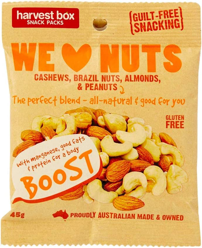 Harvest Box We Love Nuts Snack Pack, 10 X 45 Grams image number 2