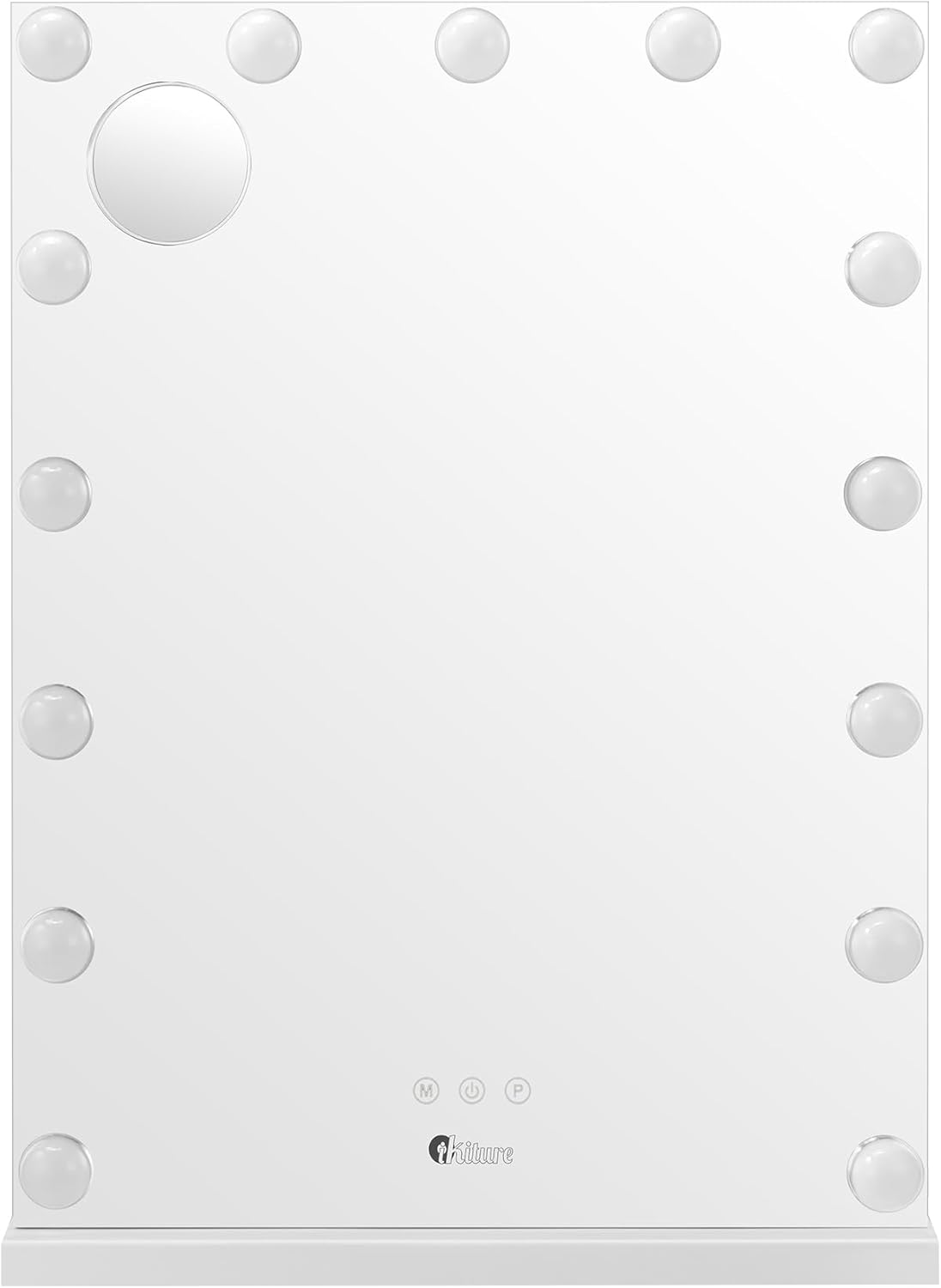 Oikiture Hollywood Vanity Mirror with Light 60.5 X 43Cm Vanity Mirror with 15 Dimmable Bulbs, Bluetooth Speaker USB Power Charging Makeup Vanity Mirror with 10X Magnifying Mirror image number 5