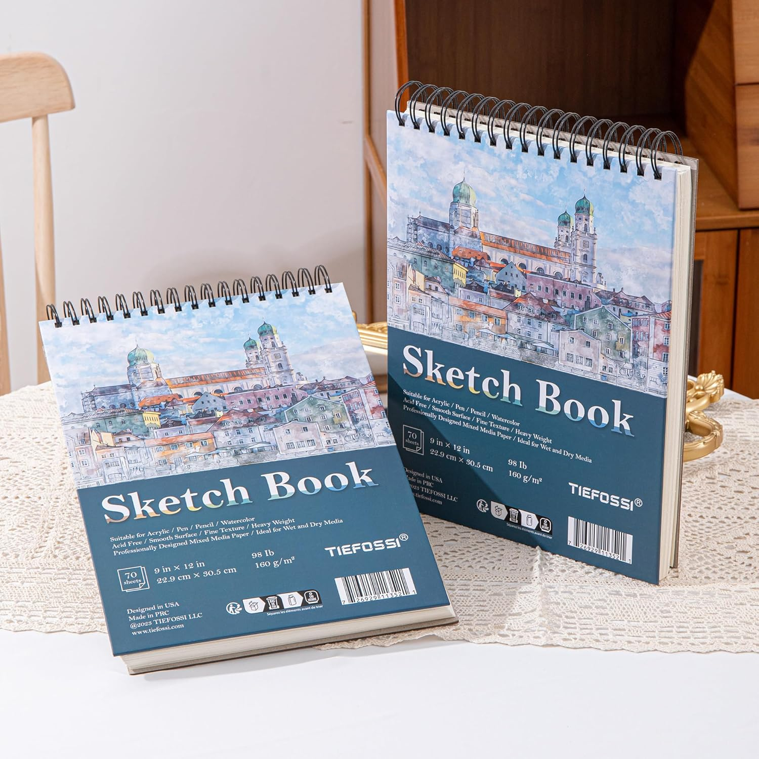 Sketch Book 9 X 12 In- Sketch Book with Hard Cover for Kids Spiral Bound Sketch Pad image number 3