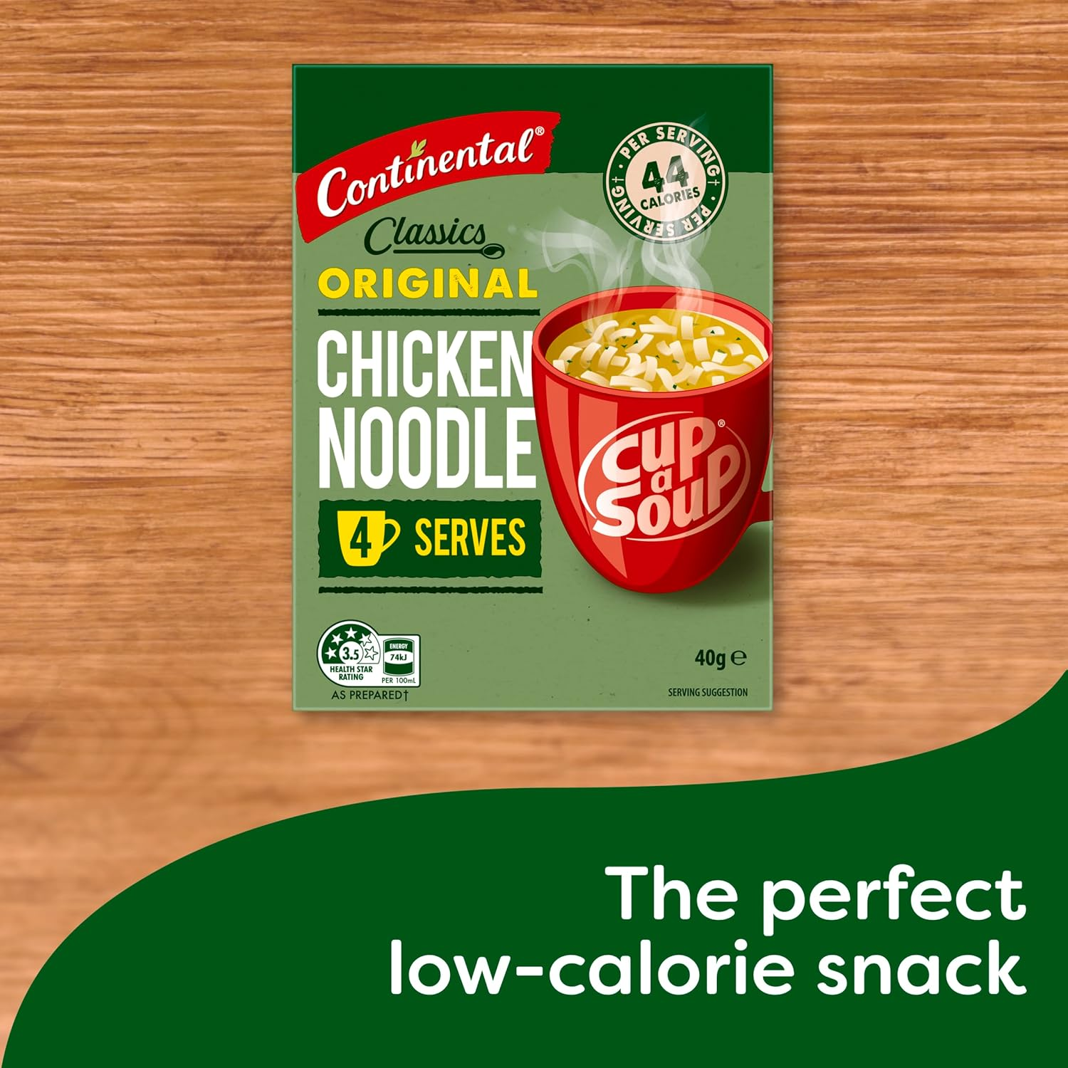CONTINENTAL Cup-A-Soup | Classic Chicken Noodle, 4 Pack, 40G image number 2