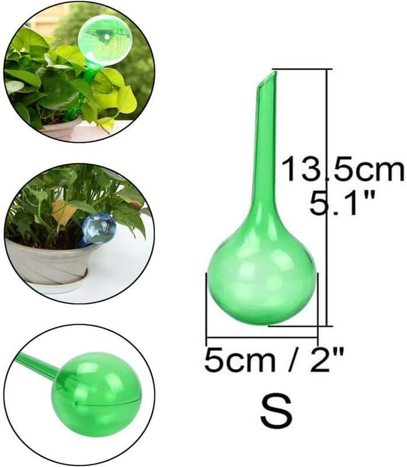 12 Pcs Plant Watering Globes,Plant Self-Watering Bulbs,Garden Watering Globes Device,Transparent Automatic Water Device for Garden Plant Indoor Outdoor(Green) image number 4