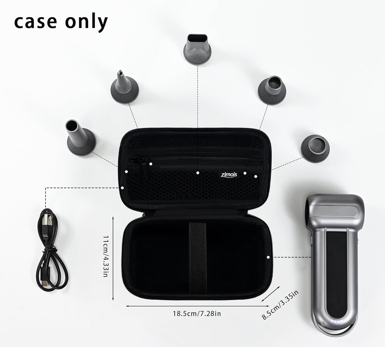 Hard Case Compatible for WOLFBOX MF100 Electric Air Duste,Hard EVA Case for Air Jet Blower to Protect Your Duster from Damage and Parts Missing(Only Box)