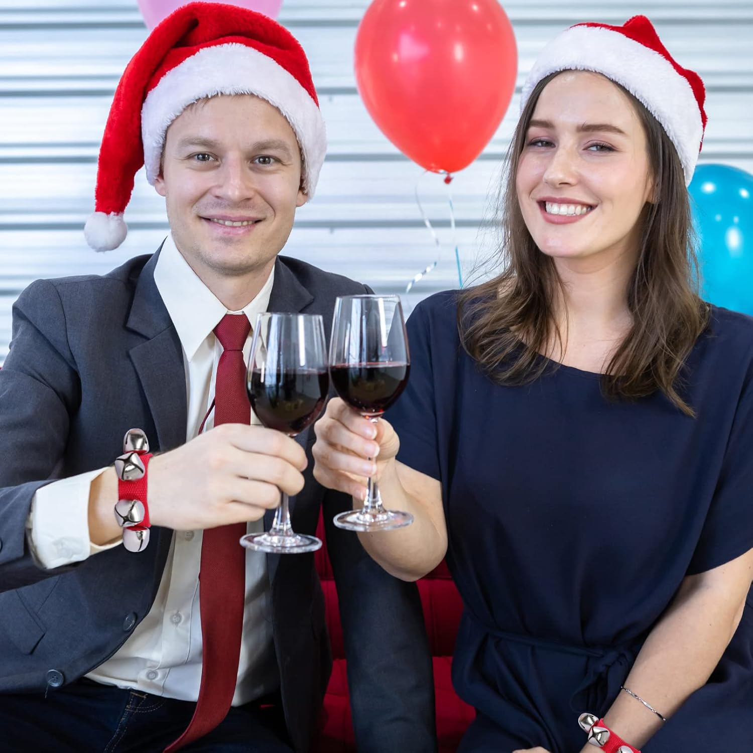 24PCS Wrist Band Jingle Bells,12 Colors Wrist Bells Ankle Bells,Rhythm Instrument Percussion Party Favor Wristband Bell,Jingle Bell Musical Instruments Kid HWD1209 Black/Green/Orange/Purple image number 6