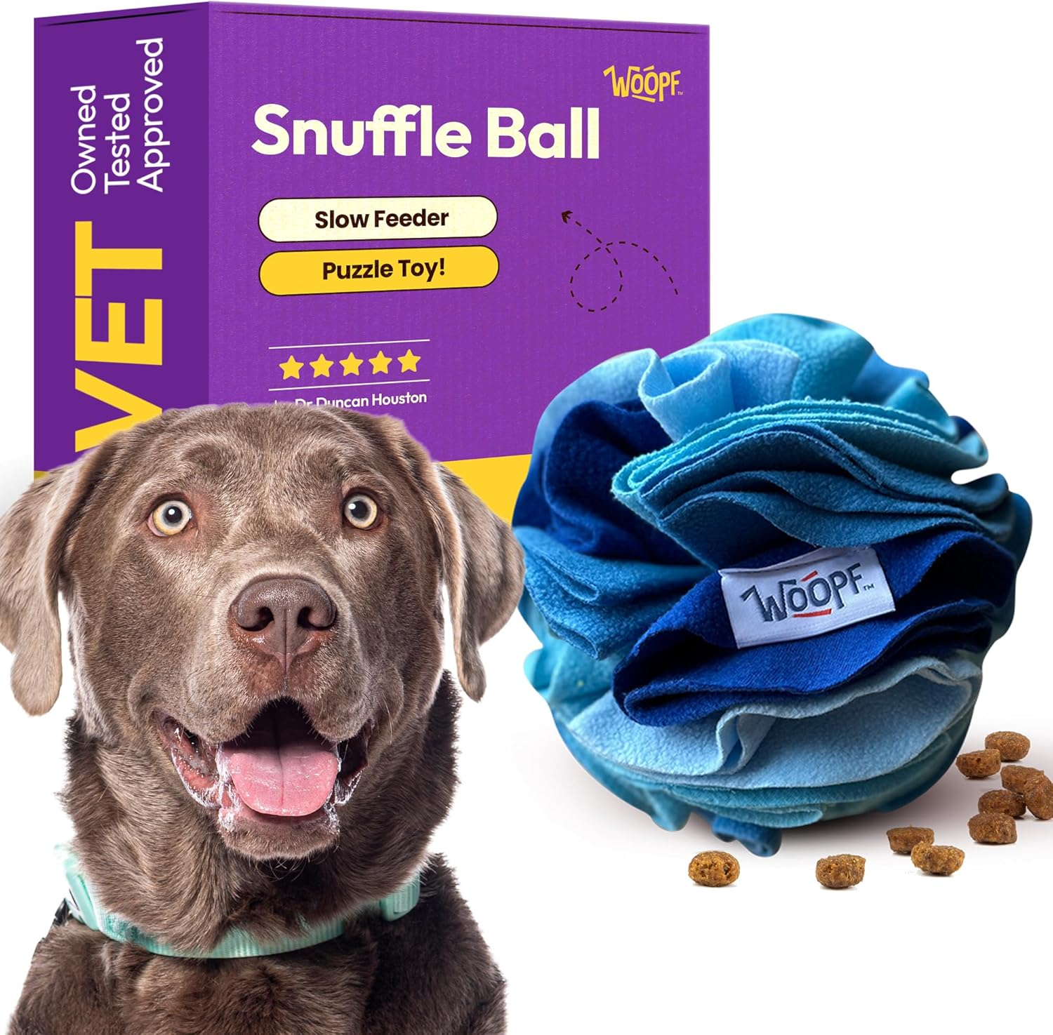 Snuffle Ball for Dogs - Soft Interactive Toy for Mental Enrichment, Slow Feeding, Boredom & Stress Relief, Foraging - Thick & Durable Polar Fleece Treat Ball for Dogs - 7.9", Large, Strawberry