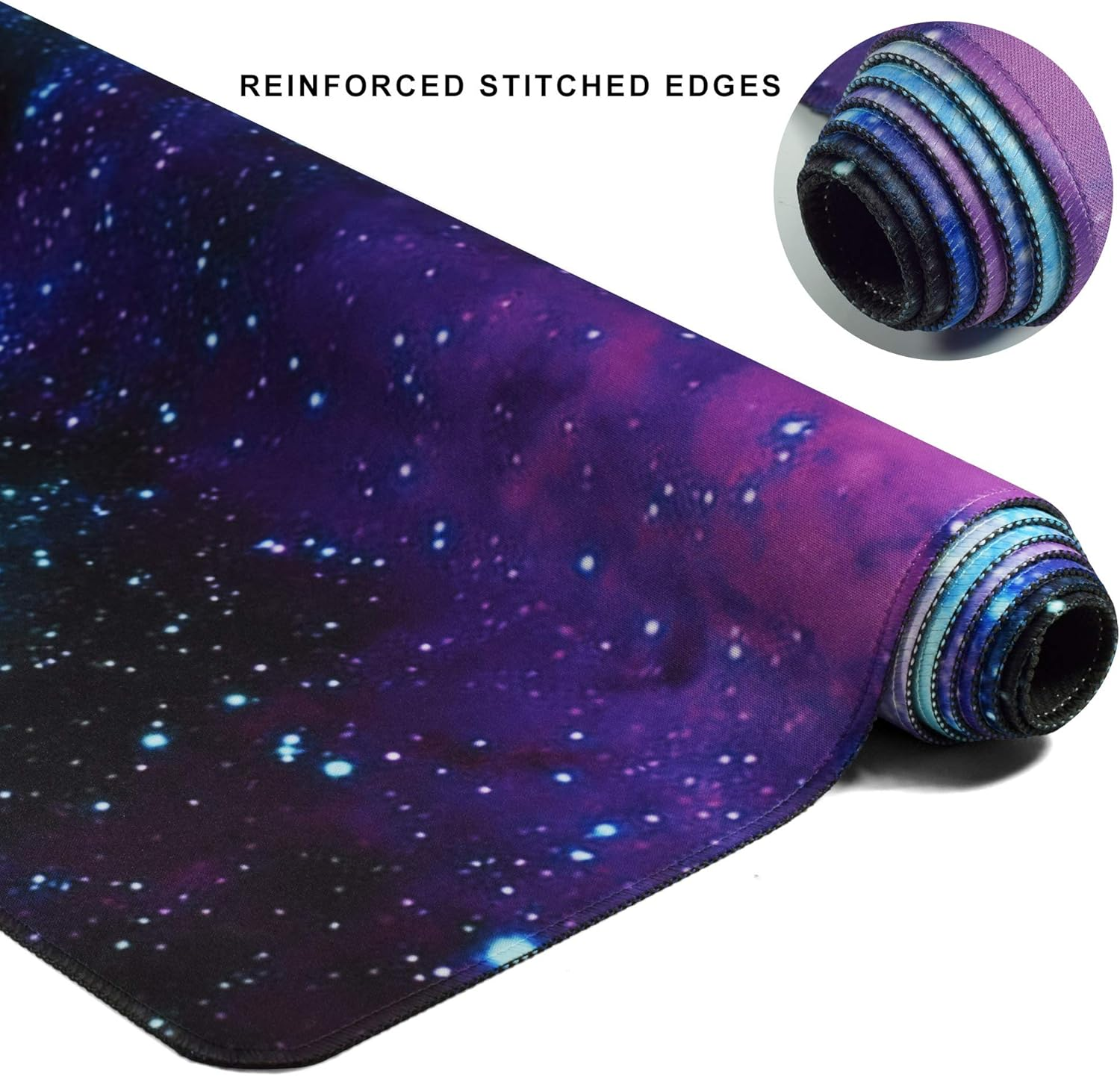 Mydours XXL Gaming Mouse Pad 120 X 40Cm, Extra Large Mouse Pad with Fabric & Non-Slip Rubber, Desk Pad for PC Gaming & Office Workspace, Desk Pad for Keyboard & Computer Accessories (Universe) image number 4