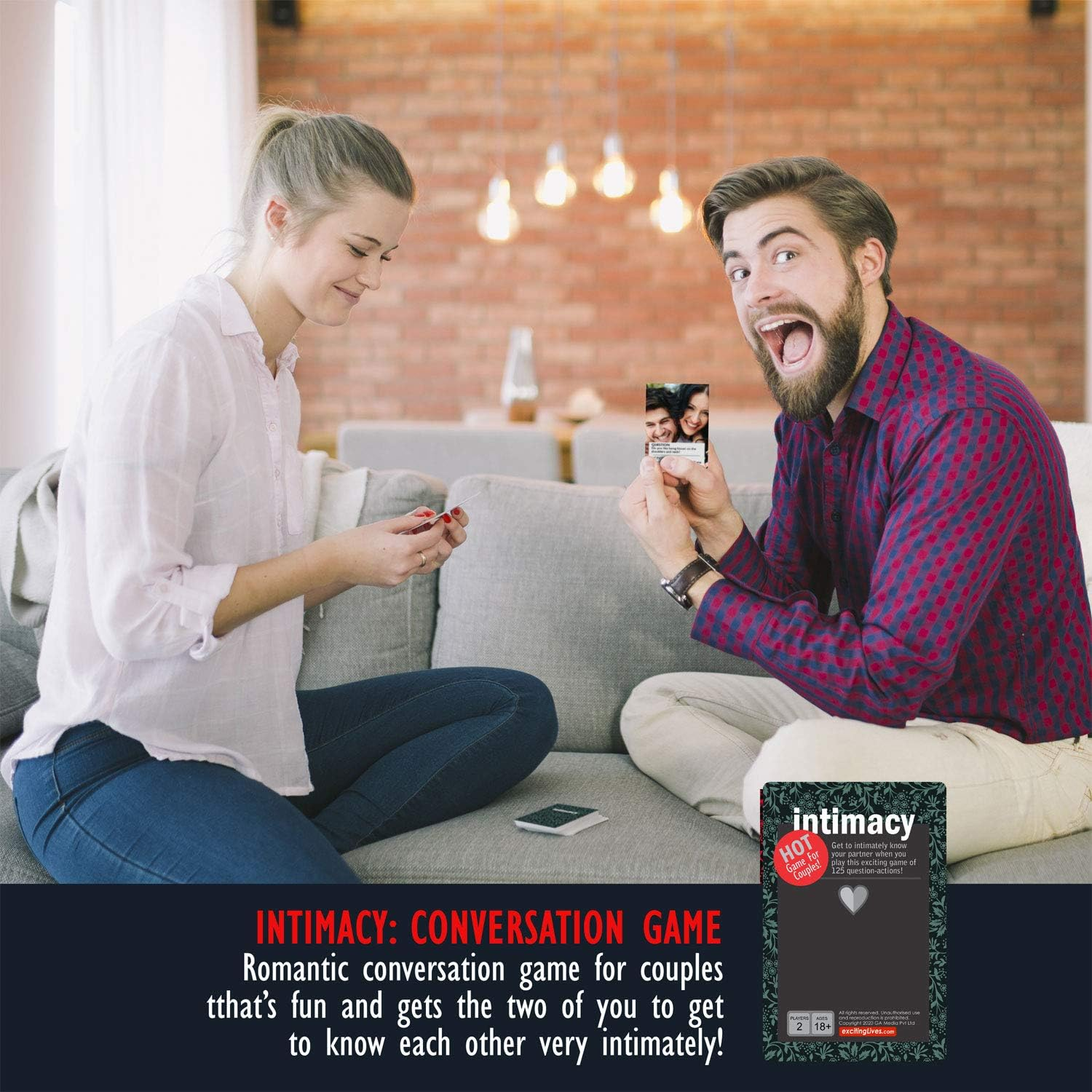 Intimacy: a Romantic Conversation Game with Exciting Questions & Actions for Couples Fun - Great Conversations and Fun Challenges for Date Night - Perfect Romantic Game for Couple image number 6