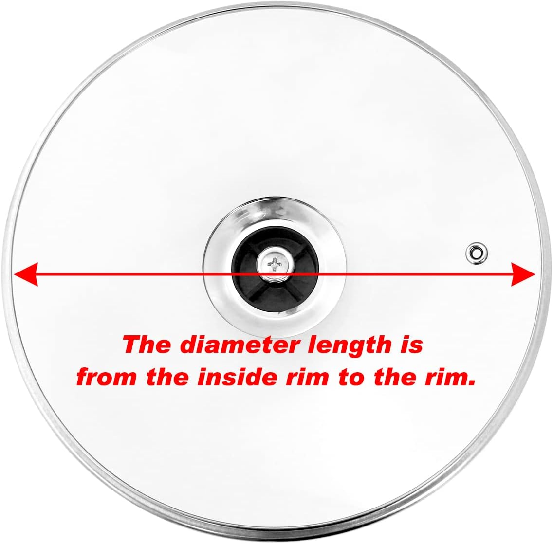 Frypan Pot Wok Glass Cover Replacement Standard round Tempered Glass Lid 16Cm - 36Cm (22Cm)