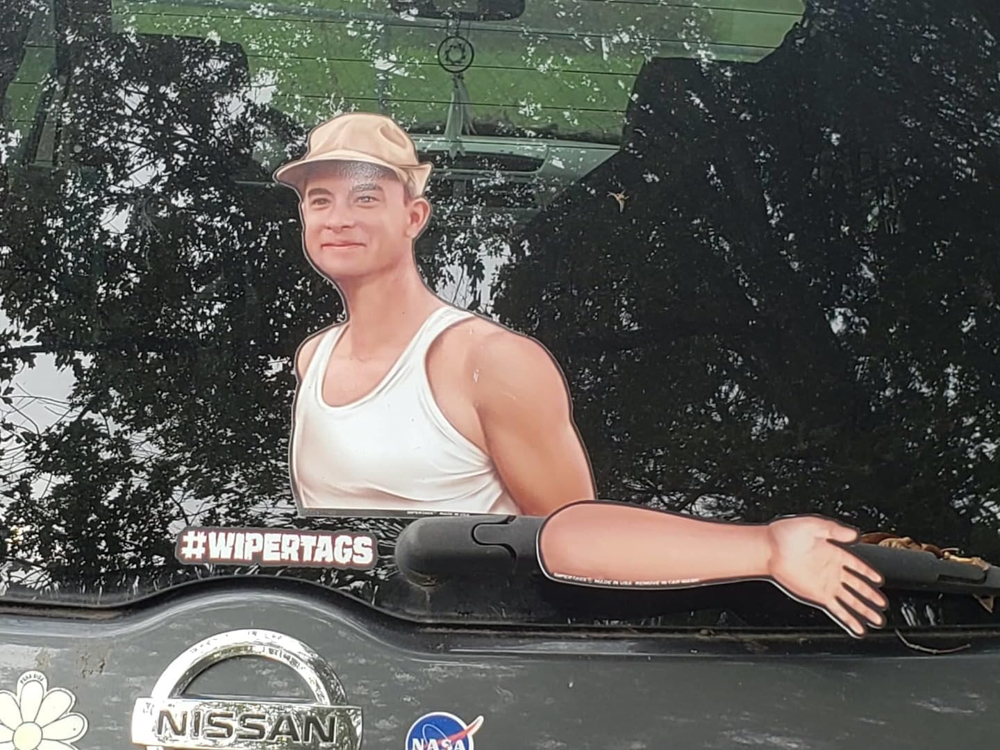 Shrimp Boat Captain Waving Wipertags USA with Decal for Rear Vehicle Wipers image number 3