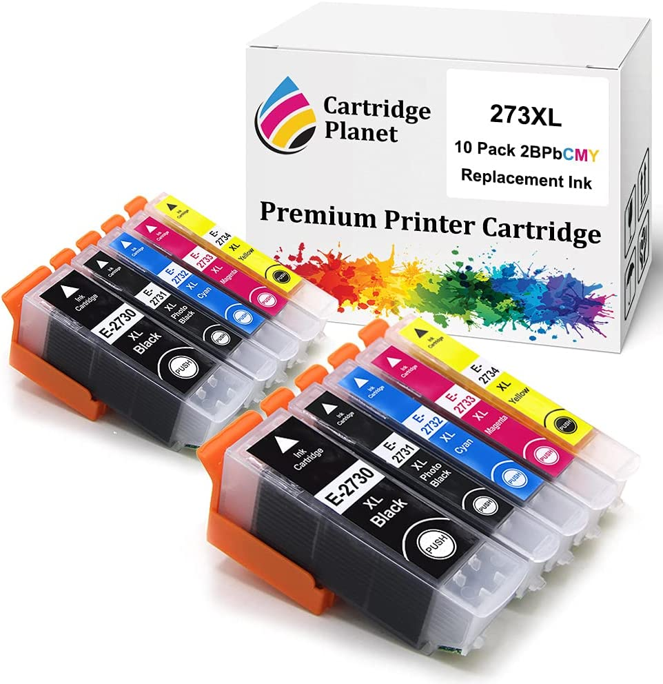 Cartridge Planet 10 Pack (2BK,2PBK,2C,2M,2Y) Compatible Ink for Epson 273XL for Epson Expression Premium XP-510 XP-520 XP-600 XP-610 XP-620 XP-700 XP-710 XP-720 XP-800 XP-820