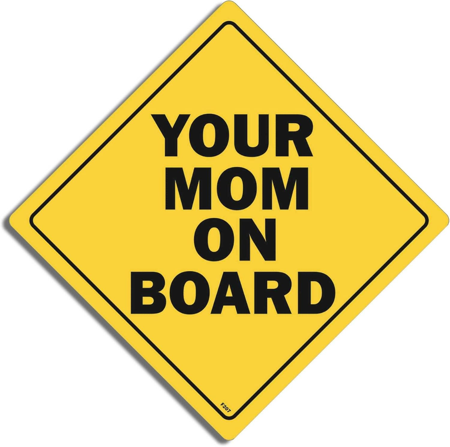 Gear Tatz - Your Mom on Board - Funny- Bumper Sticker - 5 X 5 Inches - Professionally Made in the USA (Vinyl,X1) image number 3
