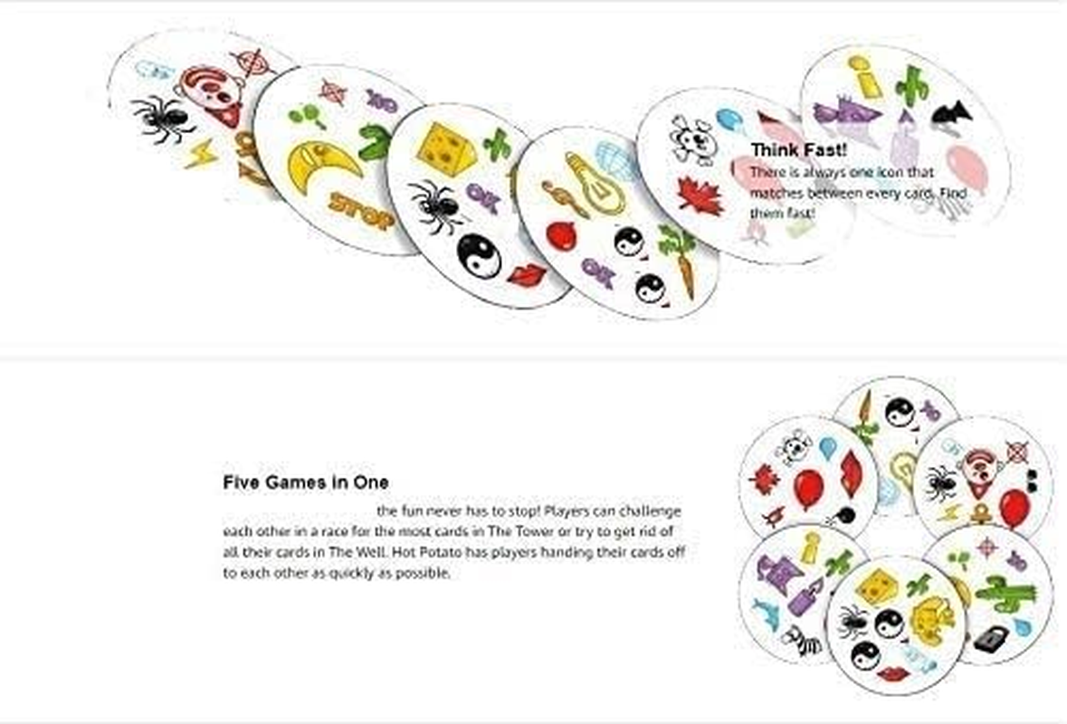 Blue Orange Spot It! Classic Party Game for 2 to 8 Players, Ages 7+