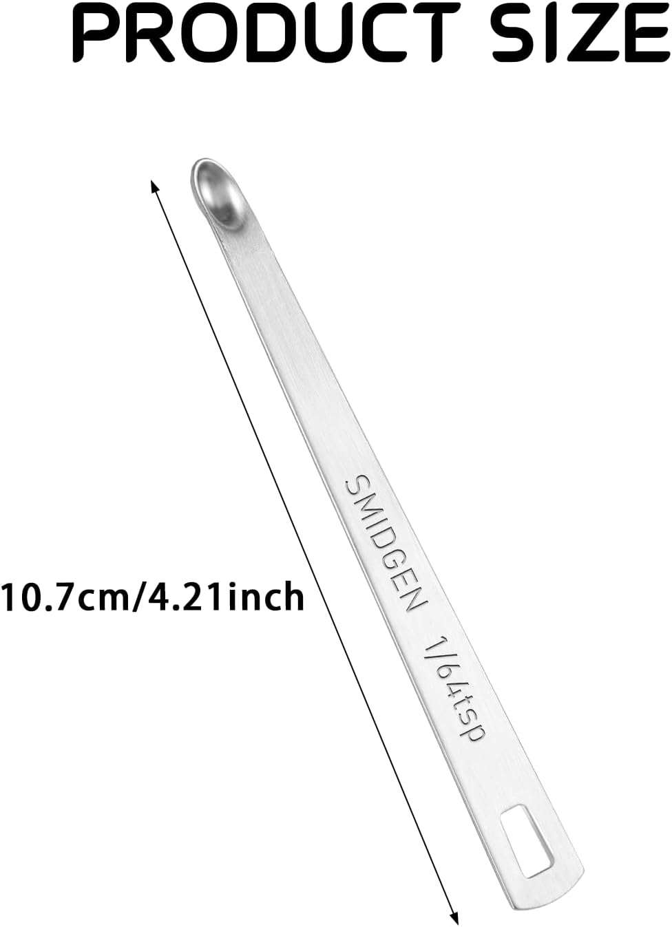 4 PCS 1/64 Teaspoon(1/64 Tsp | 0.083 Ml | 0.083 Cc) Single Measuring Spoon, Small Measuring Spoon Only, Stainless Steel Mini Measuring Spoons for Cooking image number 5