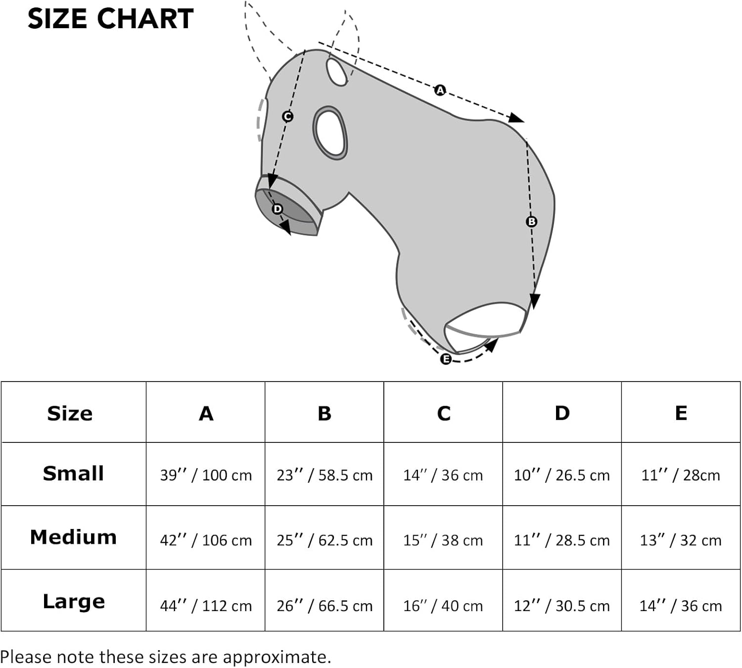 Harrison Howard Horse Stretch Hood without Ears Snug Fitting Hood with Zip Closure Covers Face, Shoulders, Mane, Chest and Withers Perfect for Show/Event Preparation - Blue image number 5