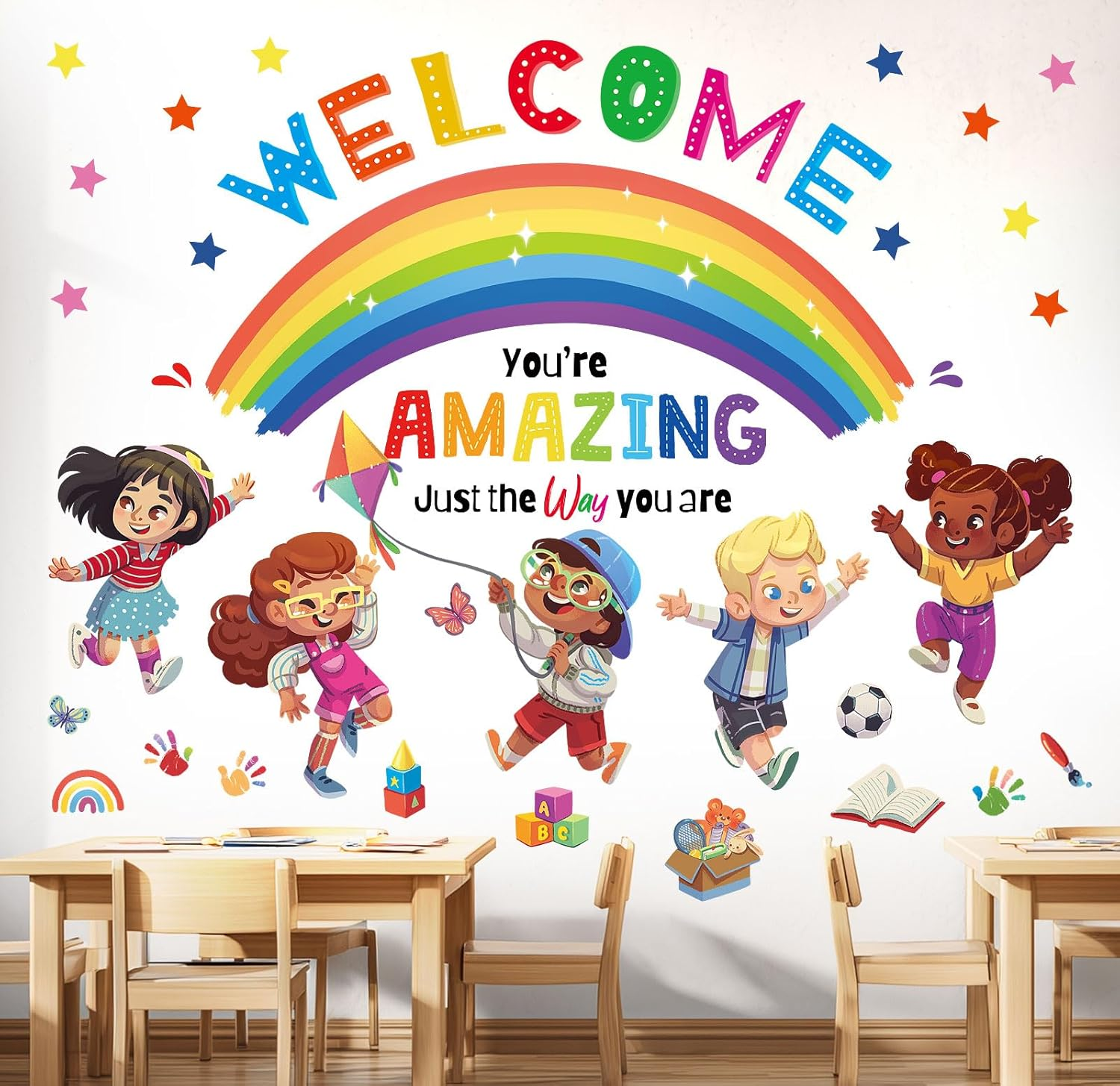 DECOWALL SG2-2403 Kids Play Corner and Quotes Wall Stickers Decals Reading Room ABC D&eacute;cor Classroom Playroom Library Nursery Peel and Stick Removable Baby Boys Girls Decorations School Inspirational image number 4