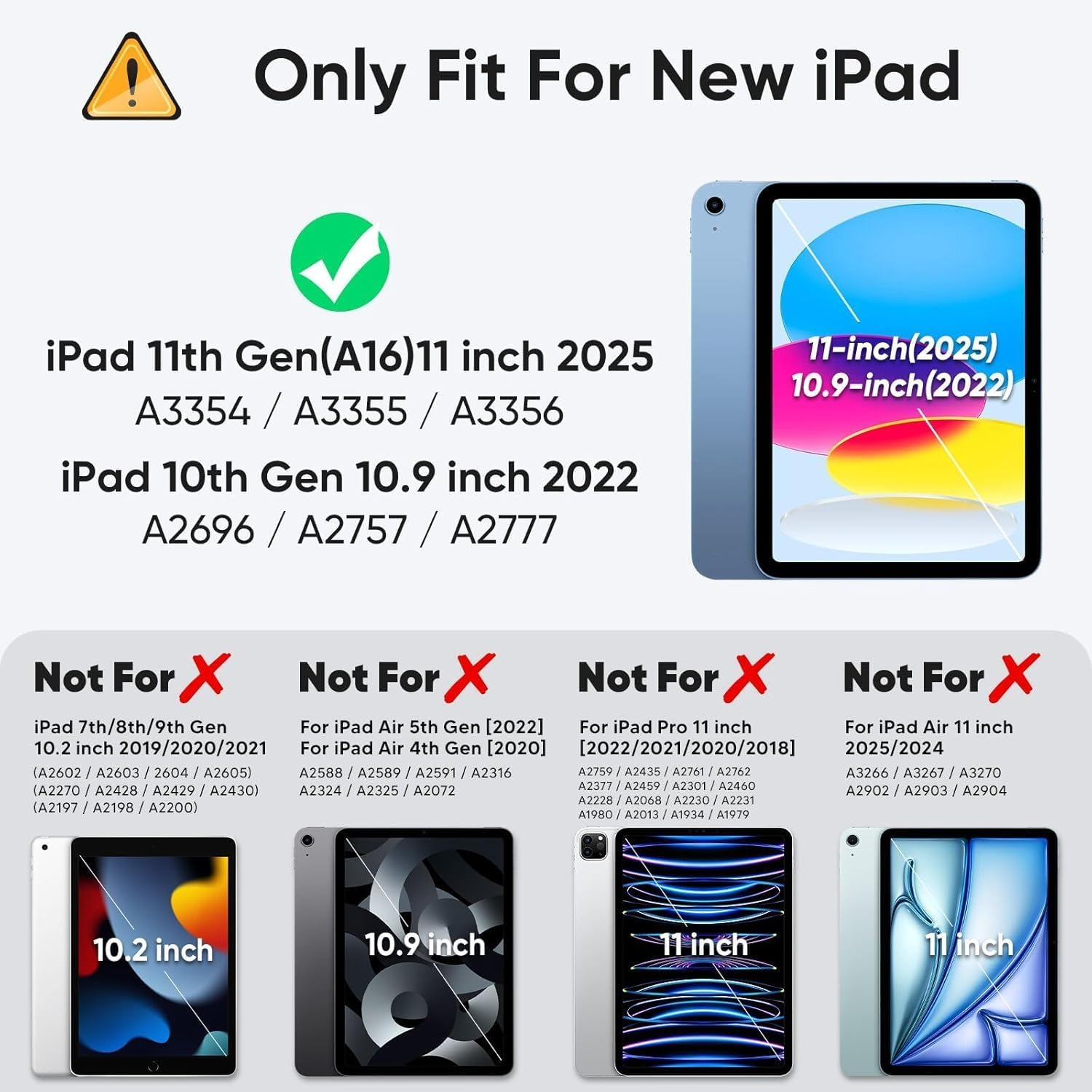 Herize Ipad 10/11Th(A16) Generation 10.9 Inch Case Cover 2022/2025 with Pencil Holder&Shoulder Strap, Ipad 10Th Gen A2757/A2777 Heavy Duty Shockproof Protective Case with Kickstand for Kids Girls Boys - Purple image number 3