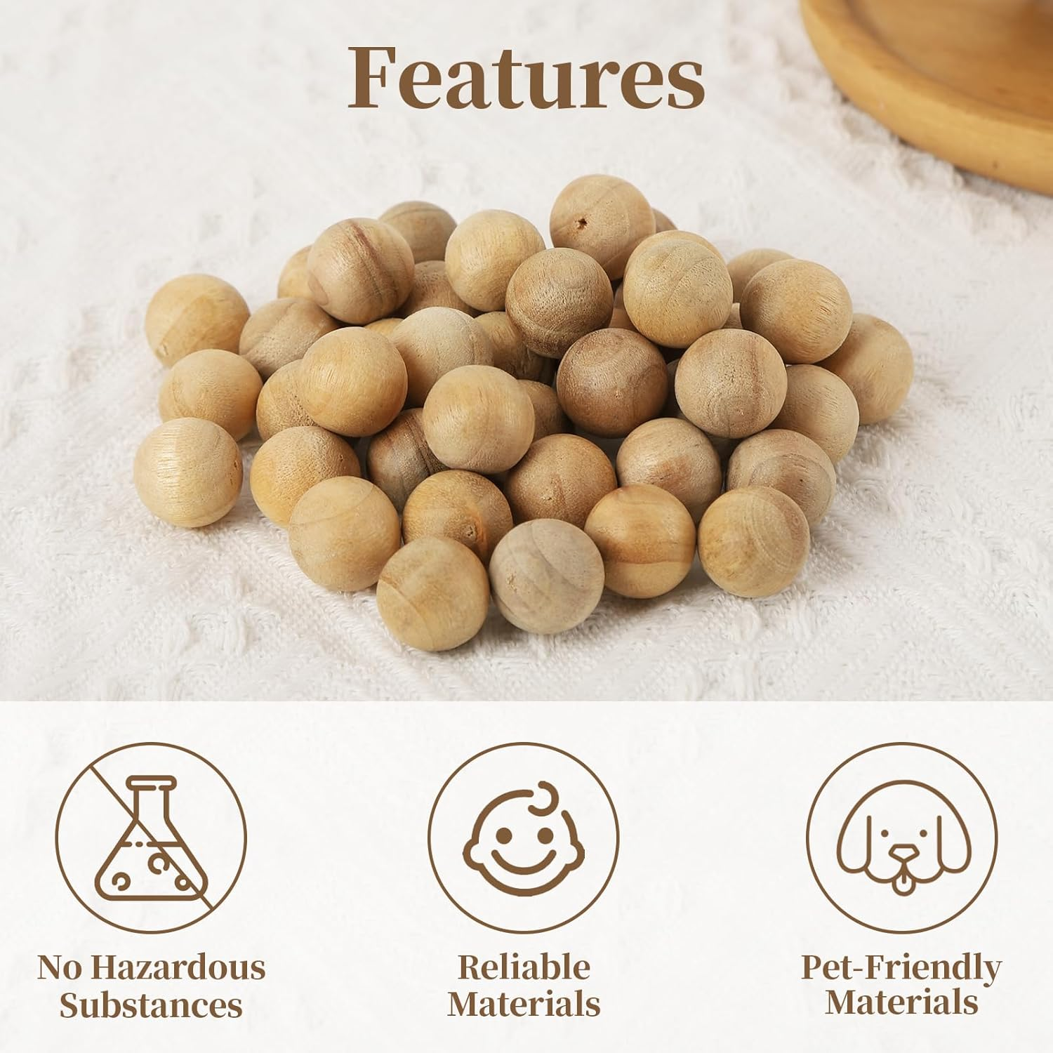 160 PCS Moth Protection Storage Essentials Fresh Cinnamomum Camphora Root for Closet Storage,Better Insect Repellent than Cedar Balls, Longer Lasting Effect,Repelling Clothes Moths and Other Pests(8 Bags, 160 Balls) image number 1