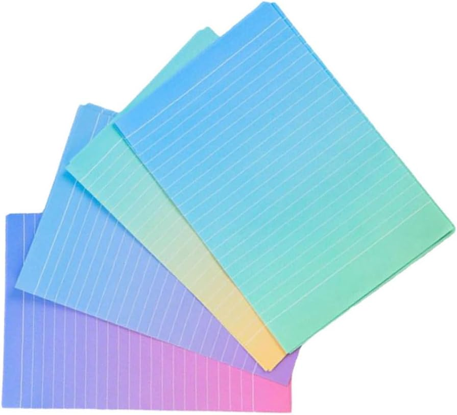 4 Sets Gradient Color Korean Style Letter Paper and Envelopes Stationery Set 4 Letter Papers and 2 Envelopes per Mixed Colors Creative Writing for Party Invitations and Festive Correspondence image number 5