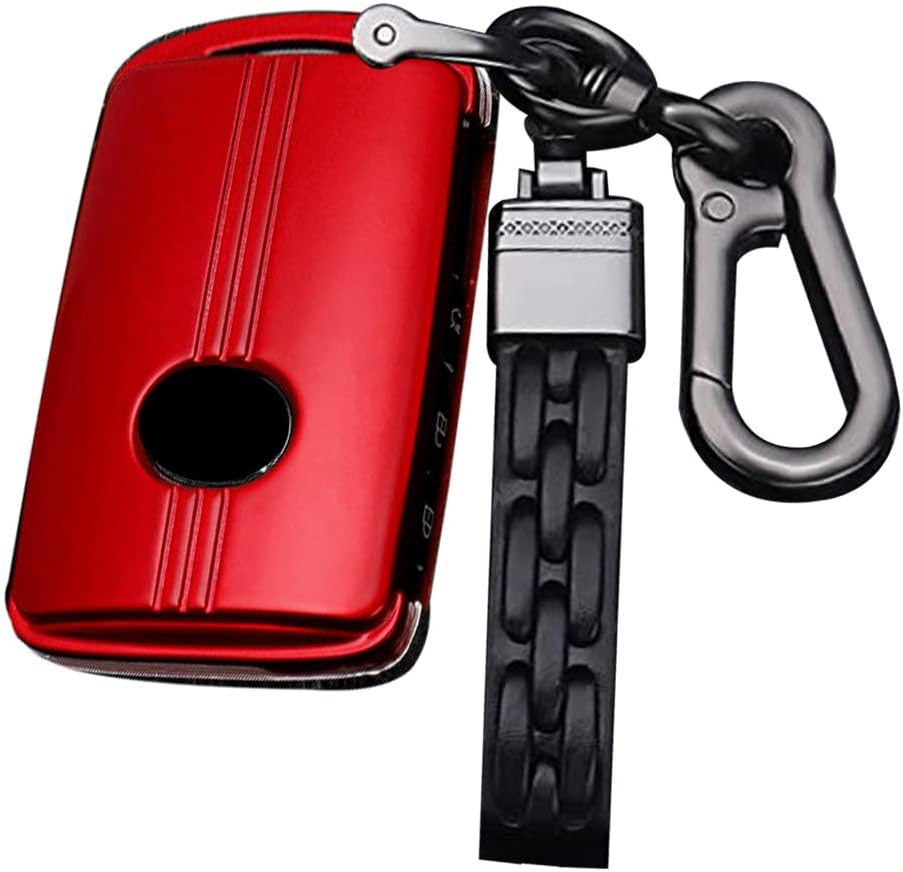 Ontto Car Key Case Cover Keyring Fit for Mazda 3 Alexa Mazda 3 CX-30 CX-5 CX-9 Mazda 3 Sedan 2019 2020 ABS Key Box Keychain Key Shell Key Holder Accessories Protector 2/3/4 Button Carbon Black - Golden image number 5