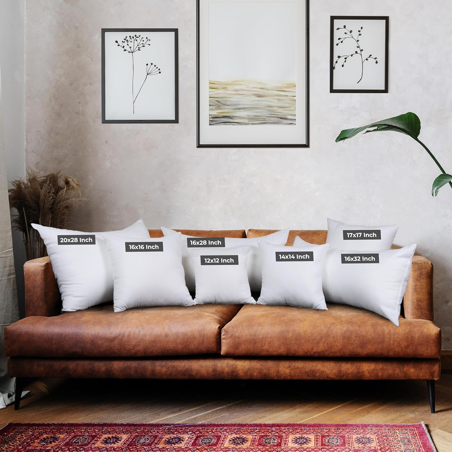 Utopia Bedding Throw Pillows Insert (Pack of 4, White) - Bed and Couch Pillows - Indoor Decorative Pillows (40X40 Cm (Pack of 4))