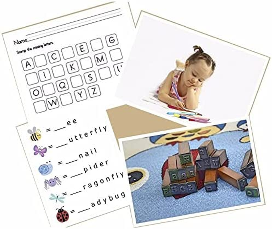 Alphabet Letters Stamps Wooden Rubber Alphabet Letter Multipurpose Number Stamps Stamper Seal Set in a Wooden Box Case Set of 70Pcs image number 5