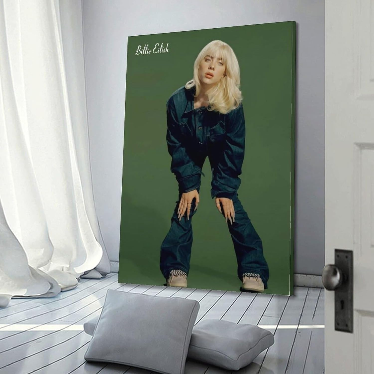 Art Music Billie Wall Art Eilish Poster Poster Canvas Painting Wall Art Picture Home Decor Print for Bedroom Living Room Dorm Study Bar Office 20X30Inch(50X75Cm) image number 3