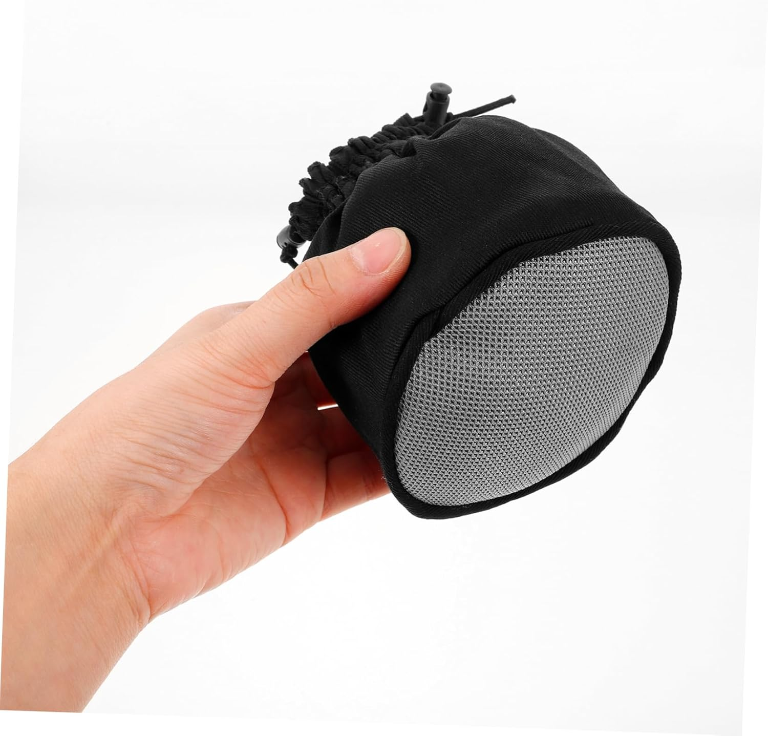 Hair Dryer Diffuser Cover Small Silver Foldable Blow Dryer Sock Travel and Bathroom Use image number 4