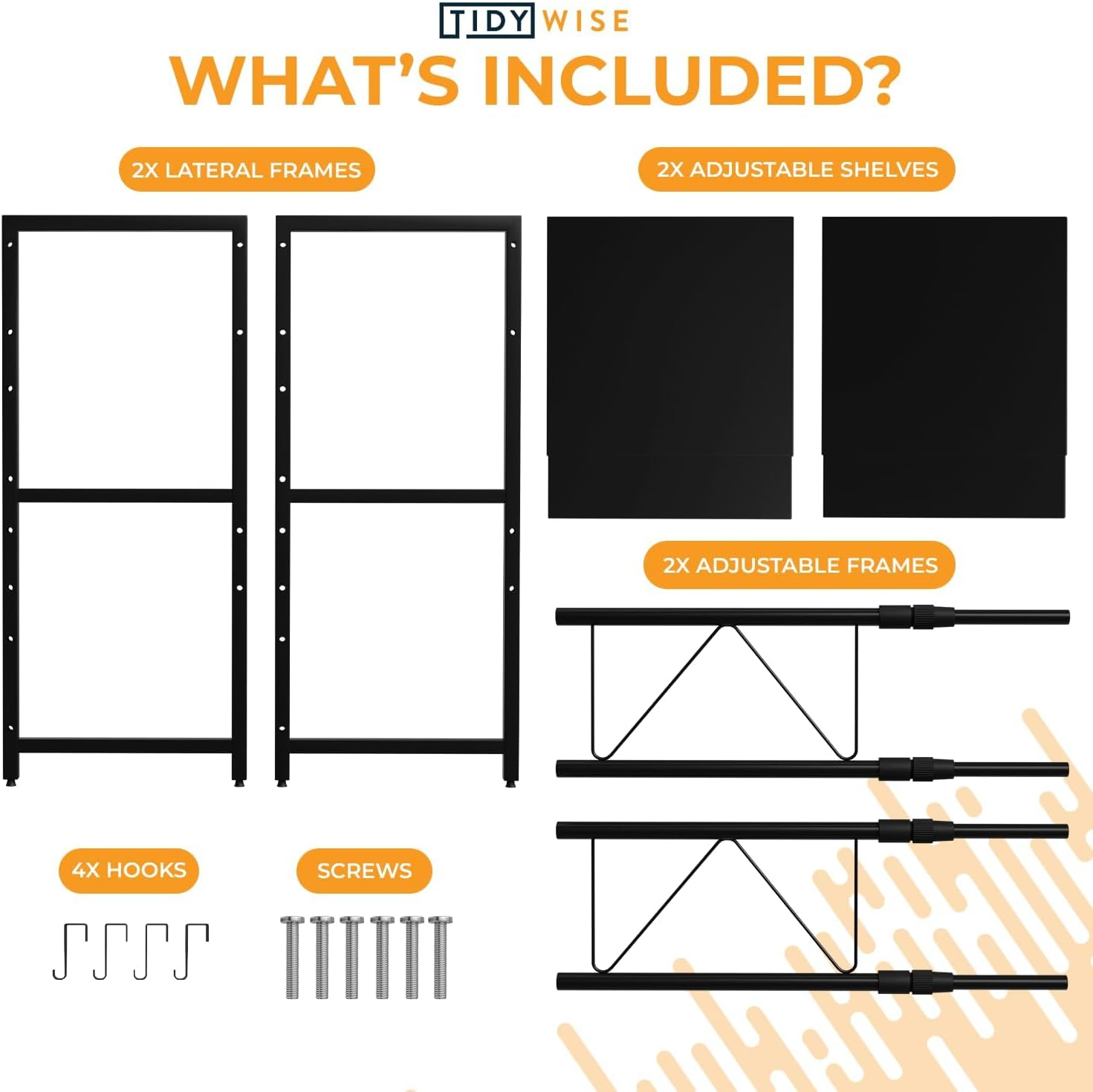 Expandable Microwave Oven Rack, 2 Tier Kitchen Countertop Shelf, Large Stand with Cutting Board Holder, 6 Hooks, Adjustable (Black-3 Tier) - White-2 Tier image number 4