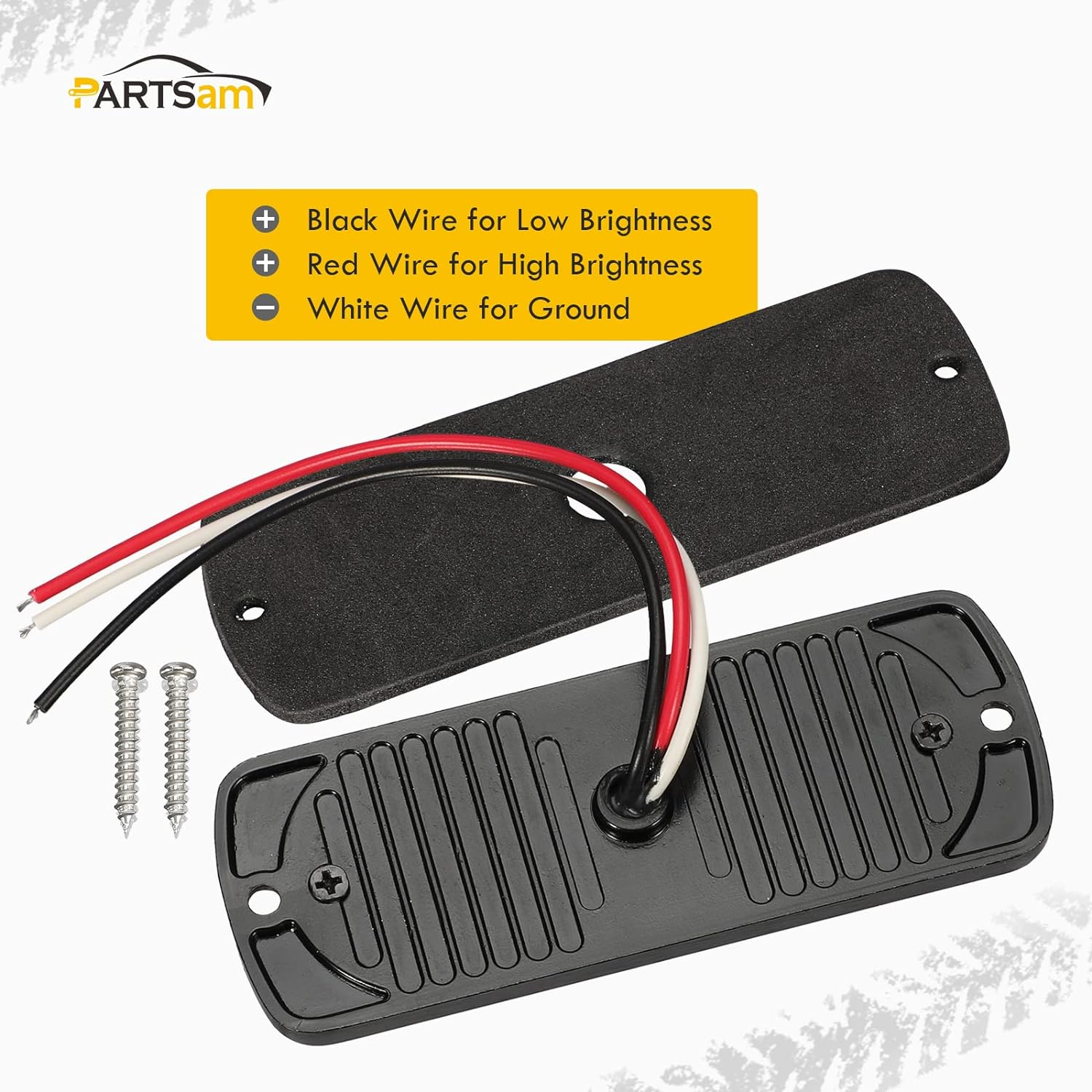 Partsam 2Pcs 4.4" White 24 LED Trailer Side Marker Clearance Lights, Aluminum Housing Surface Mount Reverse/Backup/Running Lights for Motorcycle Trailer Truck Tractor RV, IP67 Waterproof image number 1