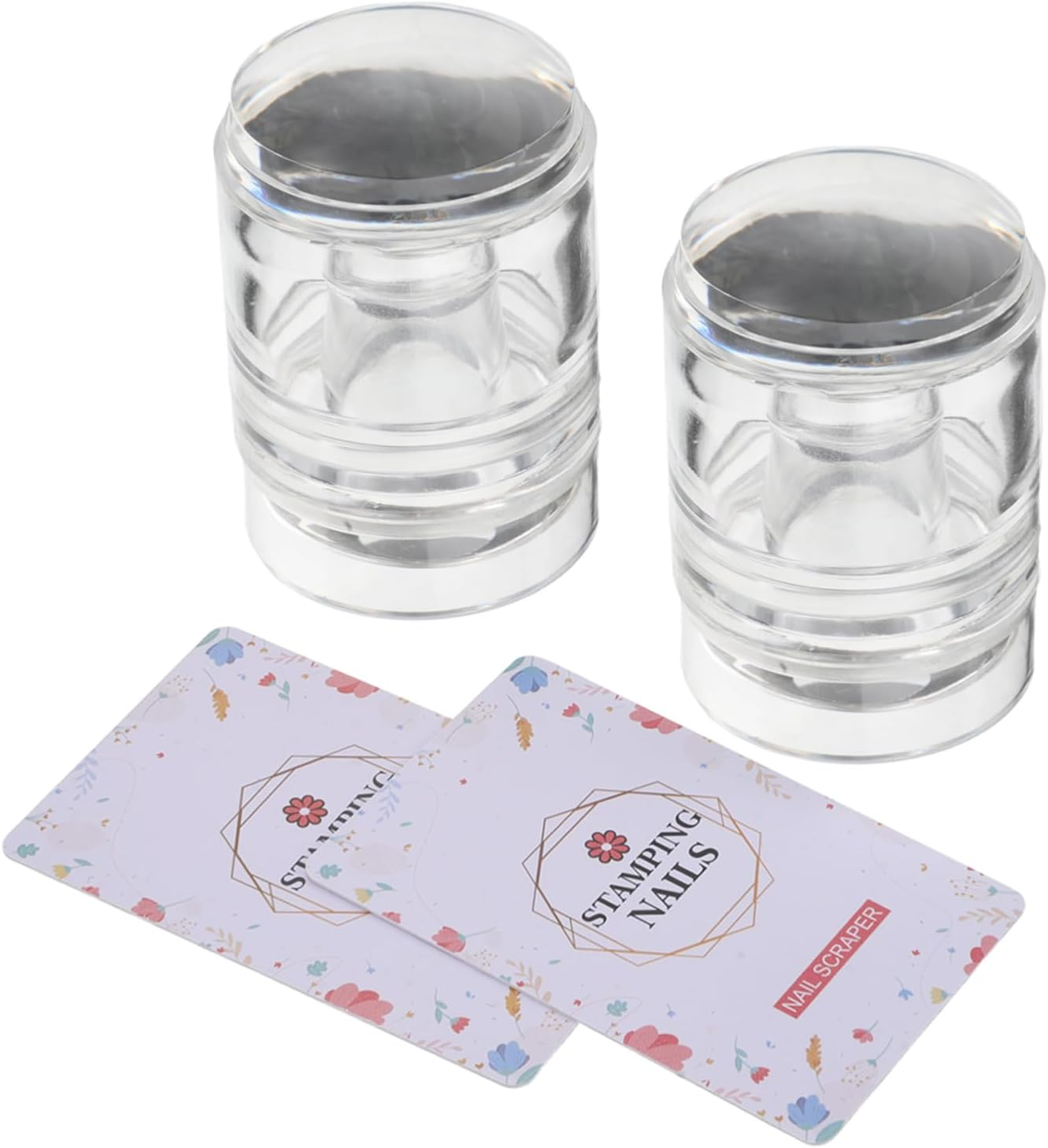 2Pcs Silicone Nail Stamping Tool Nail Stamping Plates for Manicure Art DIY Home Salon Use image number 5