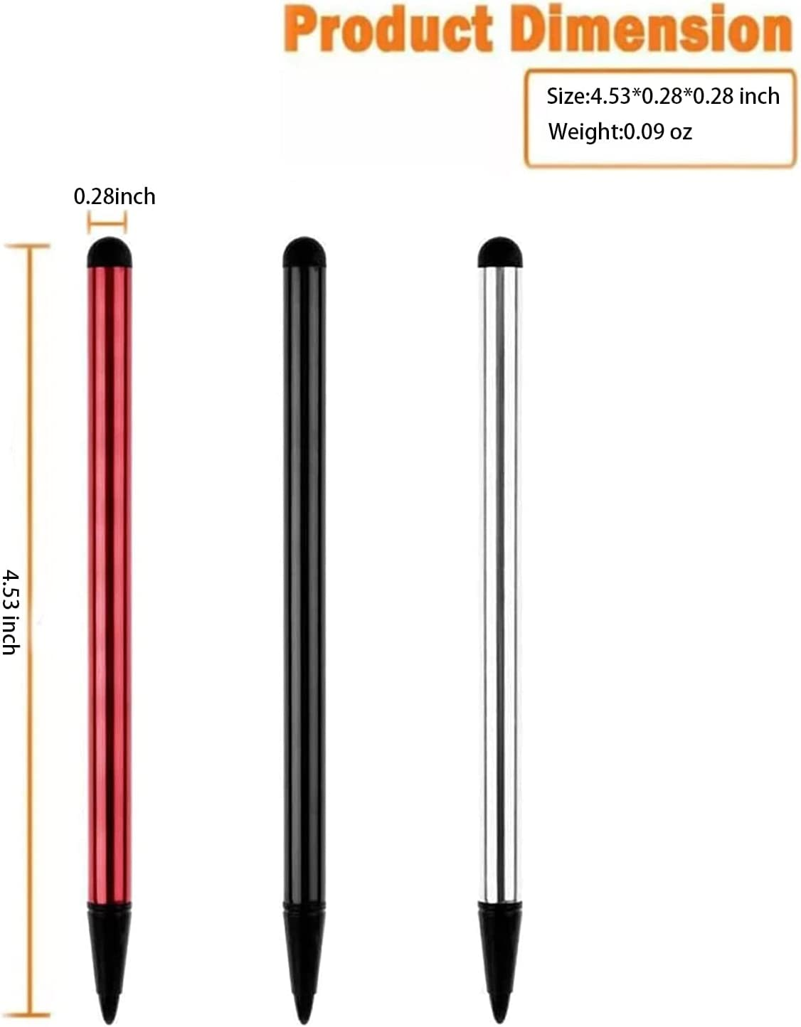 3 Pack Capacitive and Resistive Stylus Pen, Universal High Sensitive & Precision Capacitive Disc Tip Touch Screen Pen Stylus, 2 in 1 Touch Screen Pen for Iphone Ipad Samsung Tablet Phone PC & Other image number 4