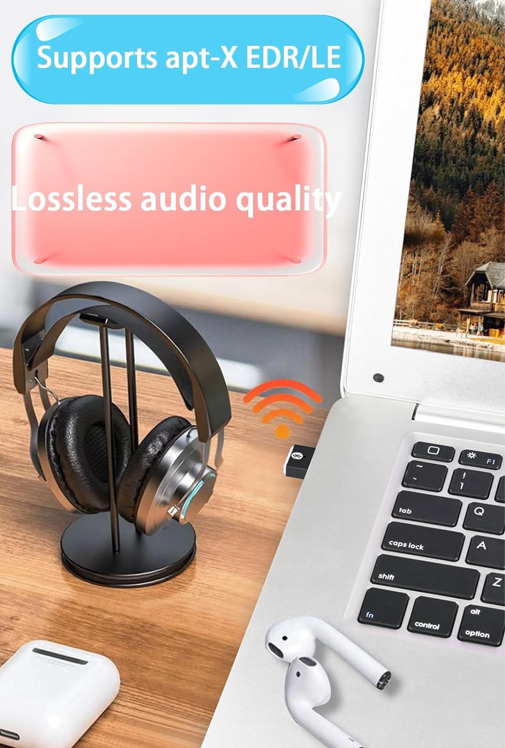 USB Bluetooth 5.3 Adapter for PC Supports Windows 11/10/8.1/7, Plug and Play for Windows 11/10,Mini 5.3+EDR Bluetooth Dongle Receiver&Transmitter for Pc,Laptop,Keyboard,Mouse,Headsets,Speakers image number 5