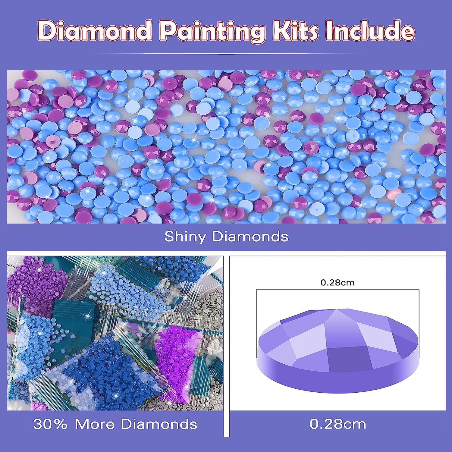 Diamond Painting Kits for Adults, 5D Colourful Dragon Diamond Art Kits Full Drill Coloured Diamond Painting Dragon Kit for Kids Beginners, DIY Crystal Gem Art for Home Wall Decor 30X40Cm image number 3