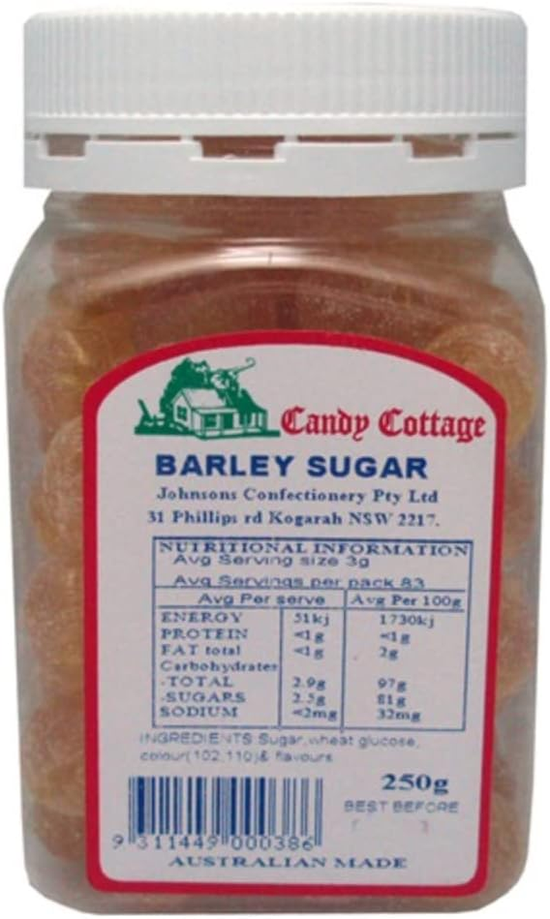 Candy Cottage Barley Sugar 250Gm Old Fashioned Lollies Sweets