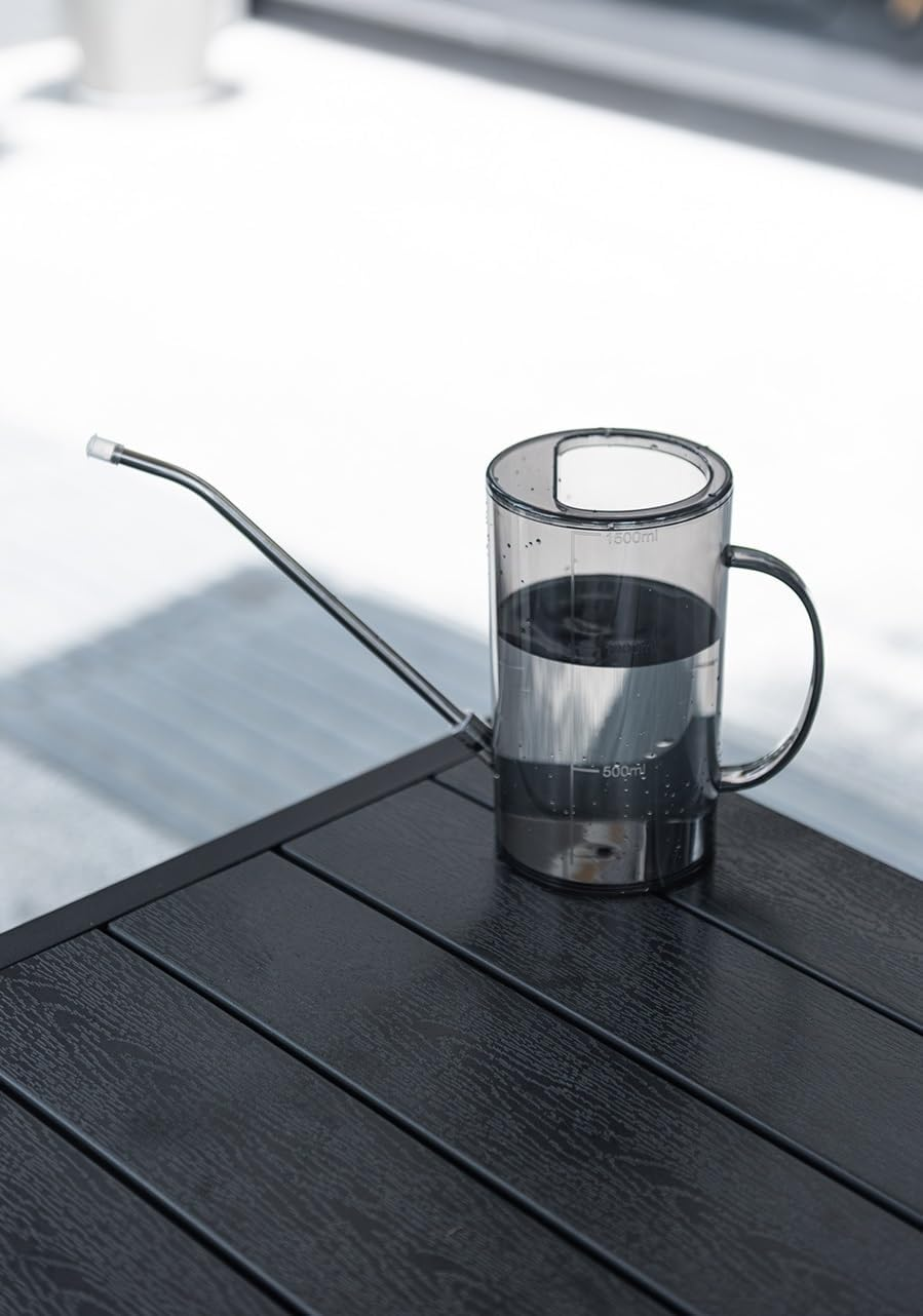 Small Watering Can Indoor Plants with Long Spout (Grey, 1 Liter) image number 1